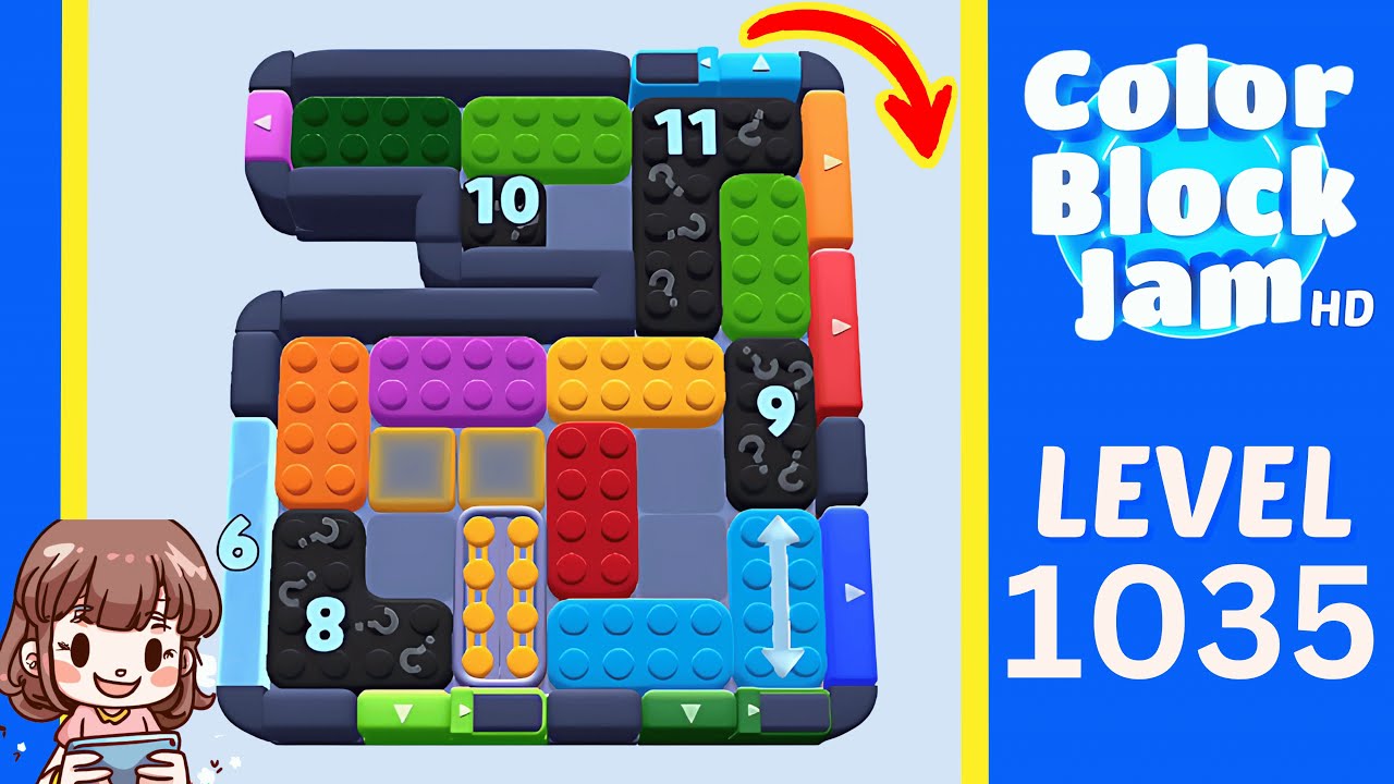 Color Block Jam Level 1035 Solution Walkthrough