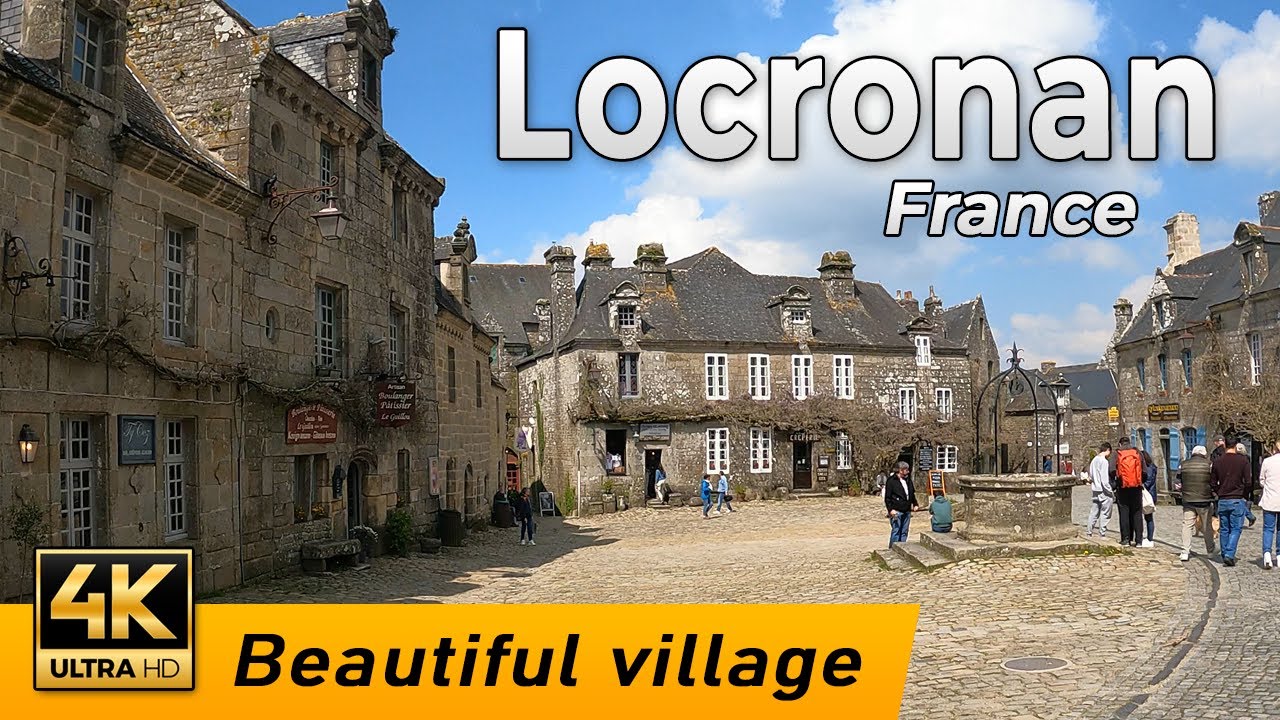 Locronan, France - The granite Renaissance village | Walking Tour 4k | Bretagne