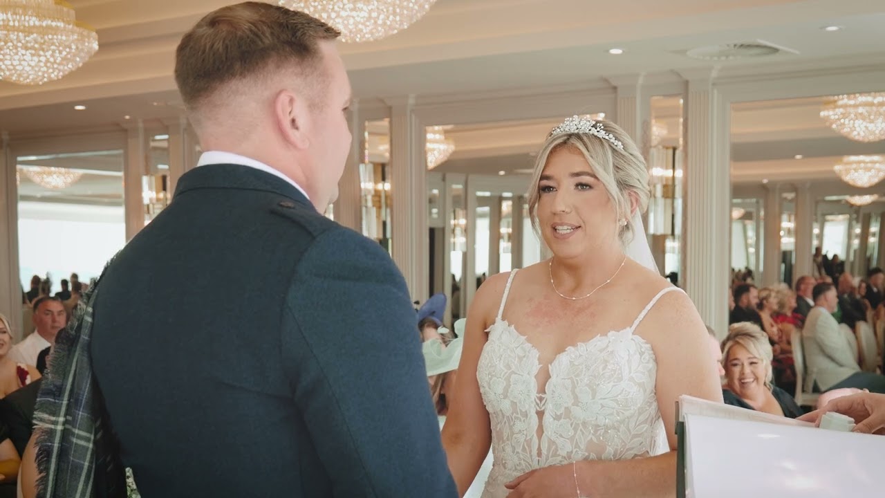 Glorious Mediterranean feel Seamill Hydro wedding Highlights Film Louise and Fraser