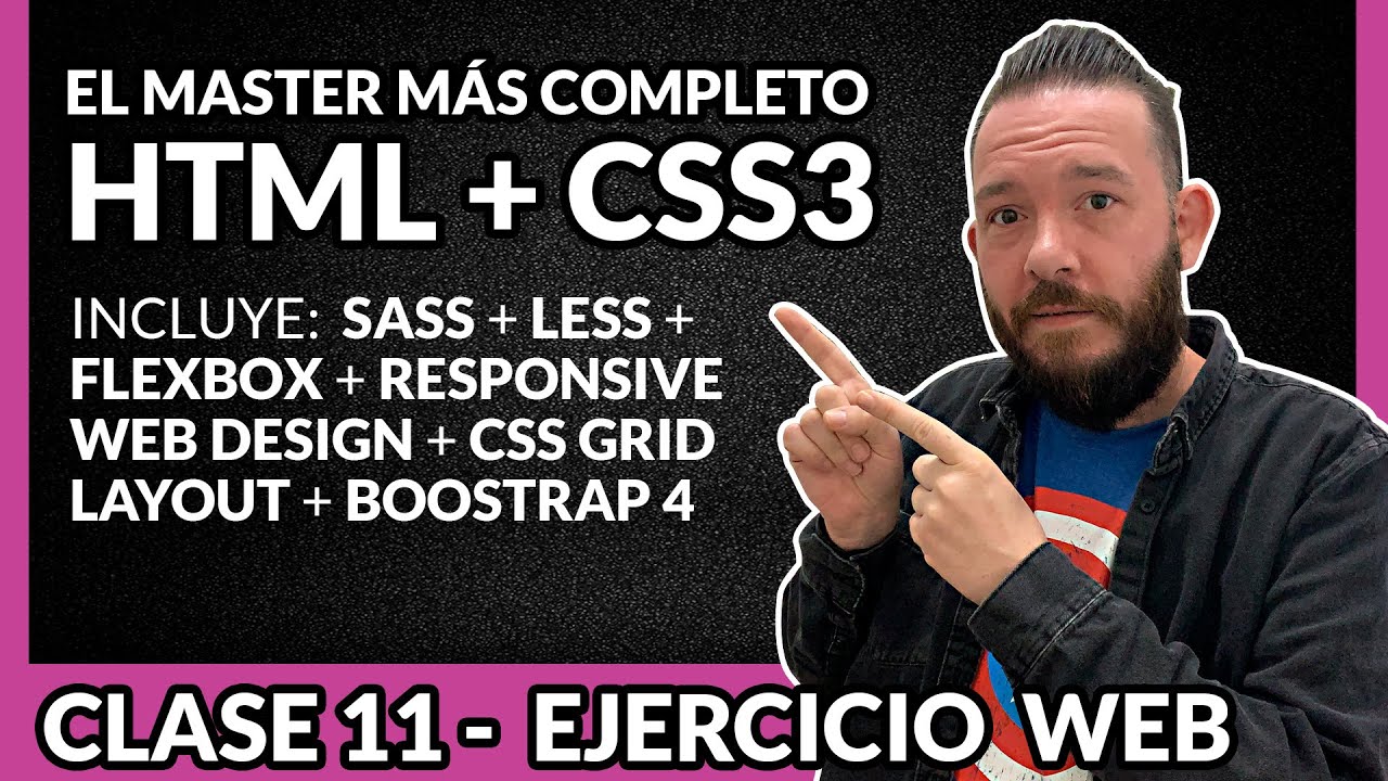 EJERCICIO creación de una 👉 PÁGINA WEB simple en 🚀 HTML CSS - Clase 11 - MASTER en HTML y CSS 2020