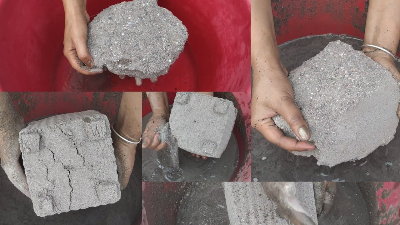 Dusty 🌪️ sand cement crumbling in water 💦💦 by Sa Asmr
