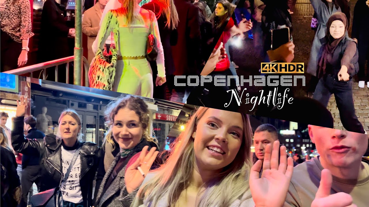 🇩🇰Copenhagen Nightlife, Busy Saturday Night Walk, October 2022, Party Streets [4K HRD]