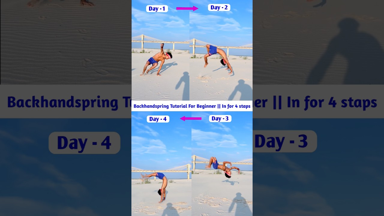 Backhandspring tutorial in ￼easy steps⚠️ #shorts