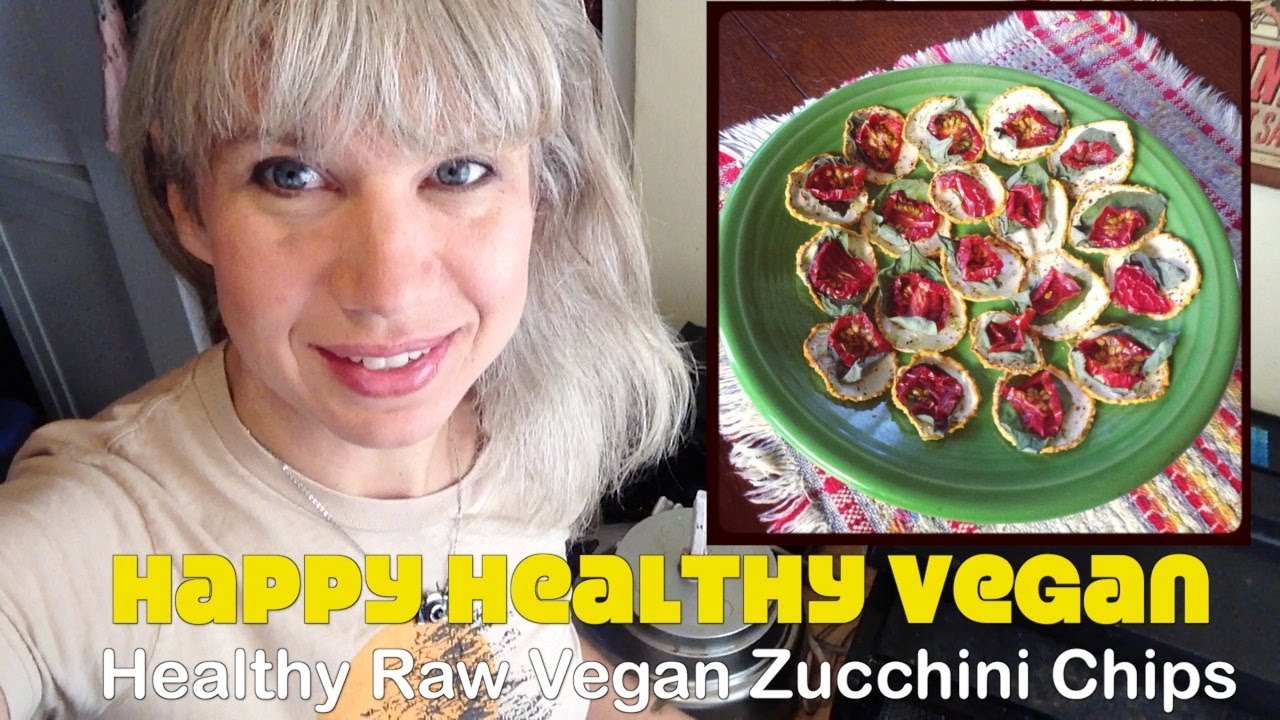 Healthy Raw Vegan Zuchinni Chips / Pizza Chips