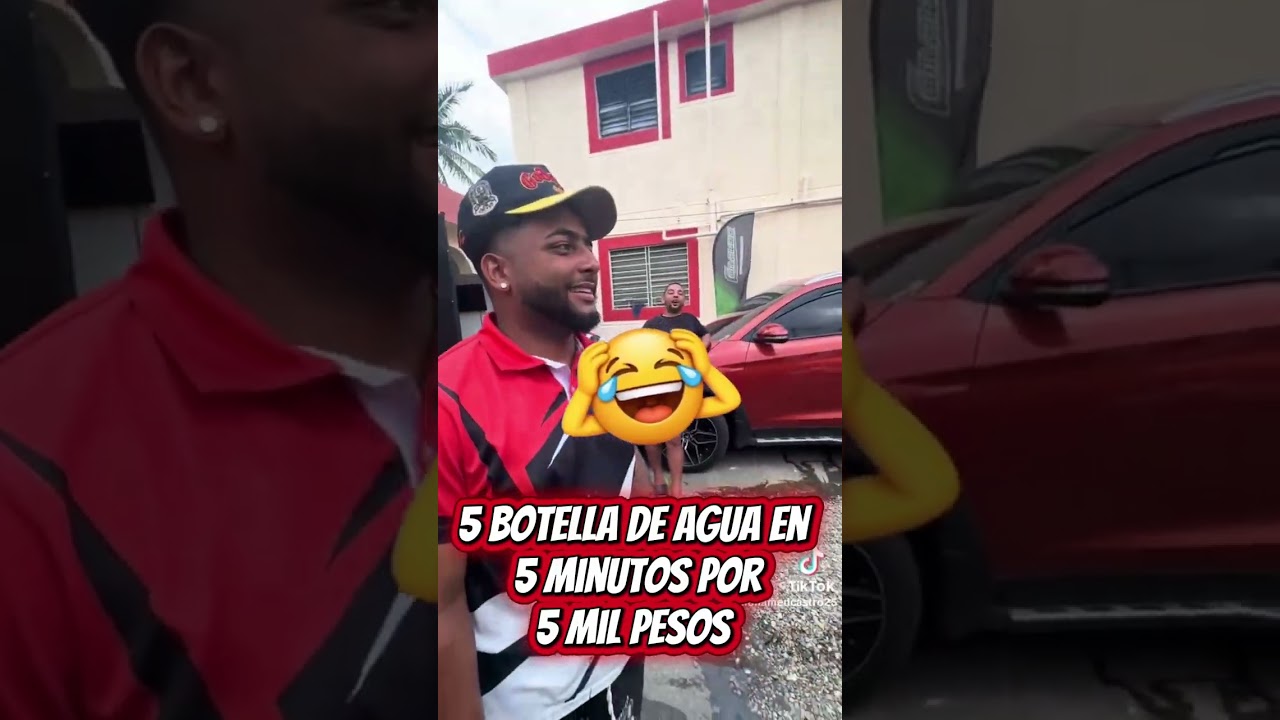 5 minutos para tomarse 5 botellas de agua por 5 mil pesos. 