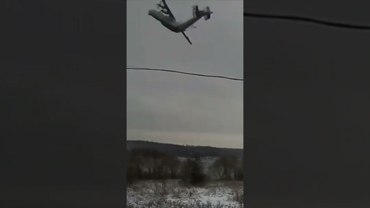 Russian Military Plane Breaks Mid-Air 