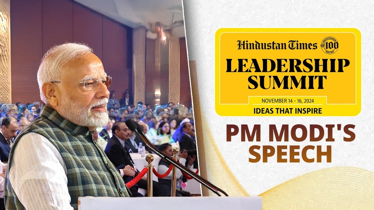 PM Modi addresses the Hindustan Times Leadership Summit