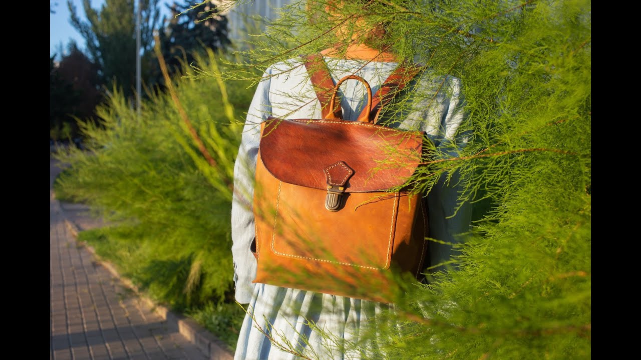 How to Make Easy Handmade Leather Backpack Free Tutorial - Kolay Bir Deri Sırt Çantası Nasıl Yapılır