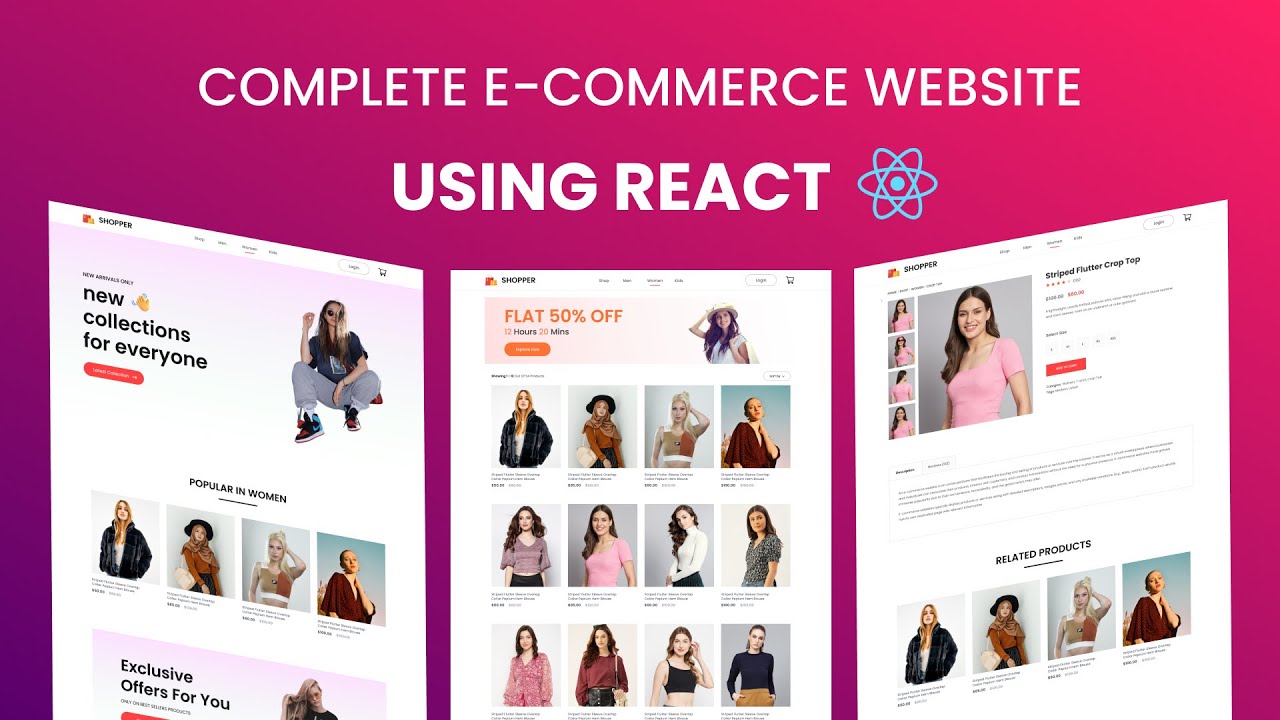 How To Create Complete Ecommerce Website Using React JS Step by Step Tutorial