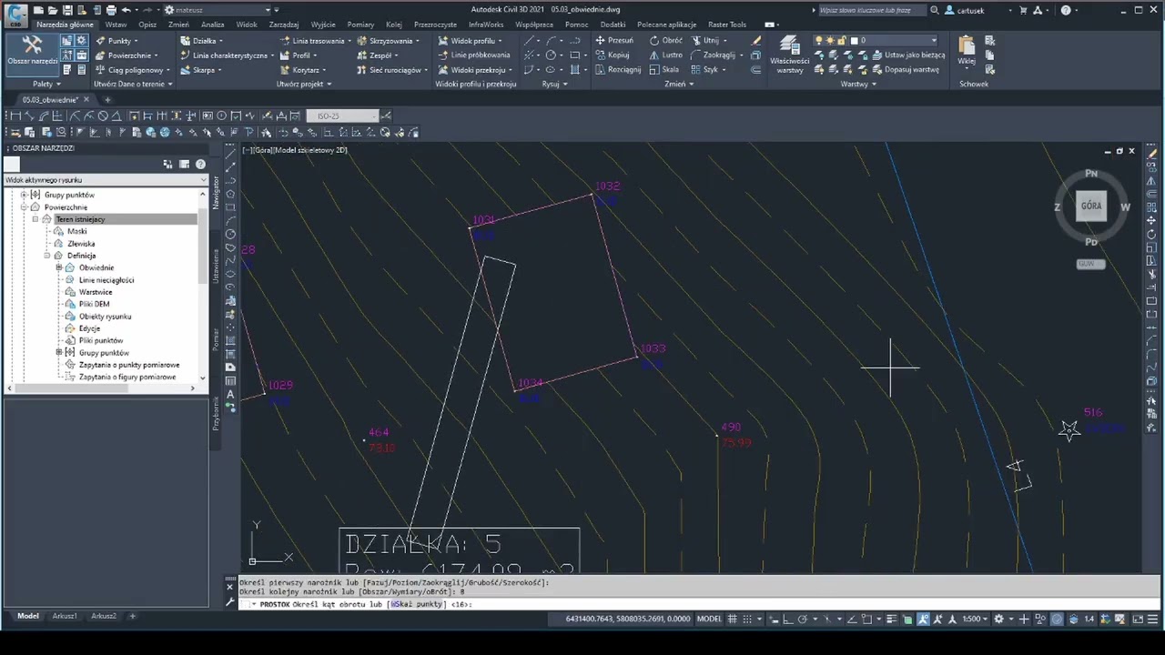 05.03 Kurs AutoCad Civil 3D - Obwiednie powierzchni