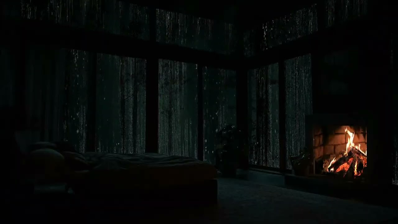 Listening to the rain as it surrounds a warm, peaceful cabin hidden among the trees