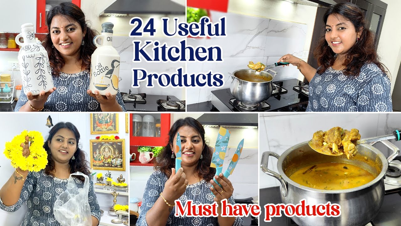 24 Useful MUST HAVE Kitchen Tools & Gadgets | Tasty Mutton Gravy Recipe | Karthikha Channel Kitchen