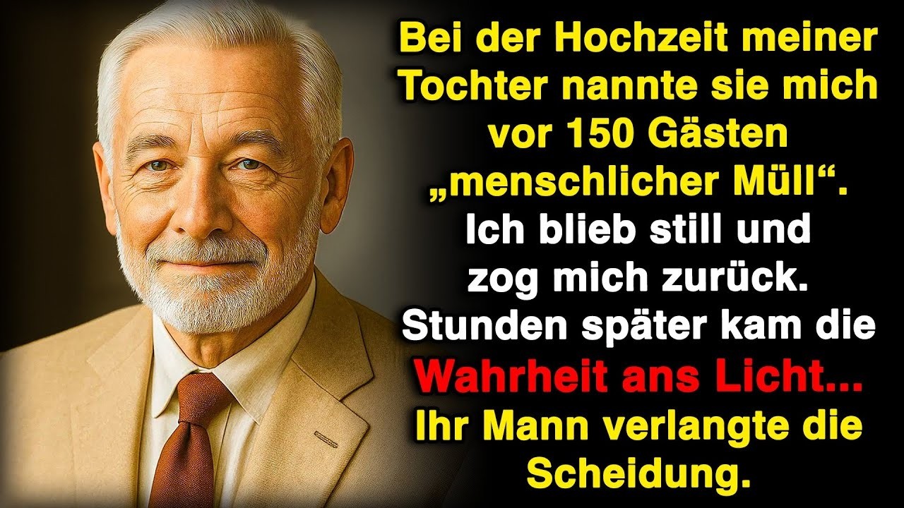 Bei der Hochzeit meiner Tochter nannte sie mich vor allen „menschlichen Müll“!
