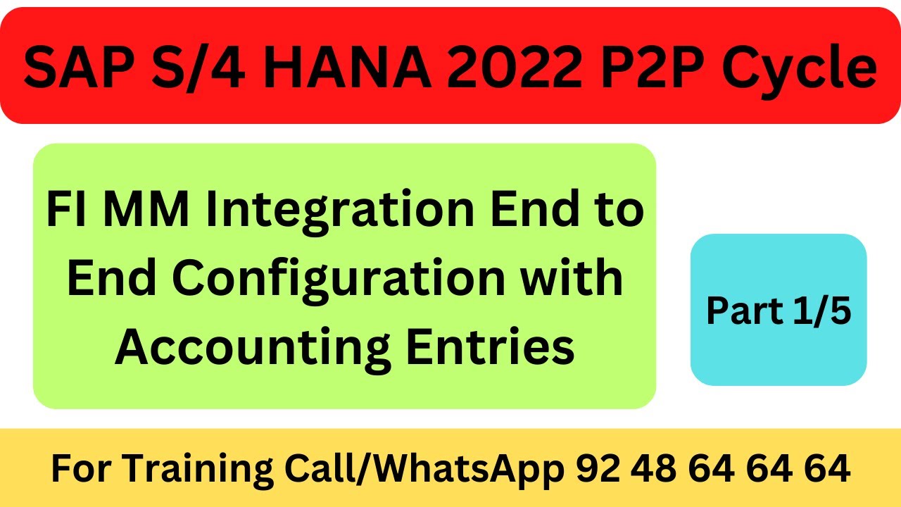 FI MM Integration Part 1/5, #sap #saps4hana #sapfico #sapmm #sapsd #sapabap #sappp  #sapconsultant