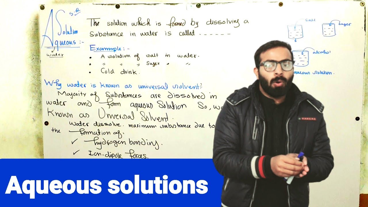 aqueous solutions | ch#6(solutions) | 9th Class chemistry