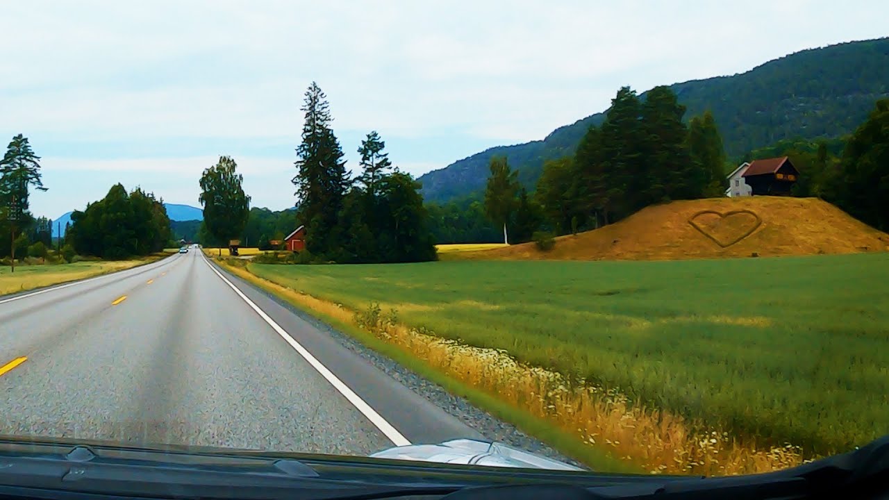 Norway Country Roads Tour from City To Edge Of the Mountain - Norway Driving Tour