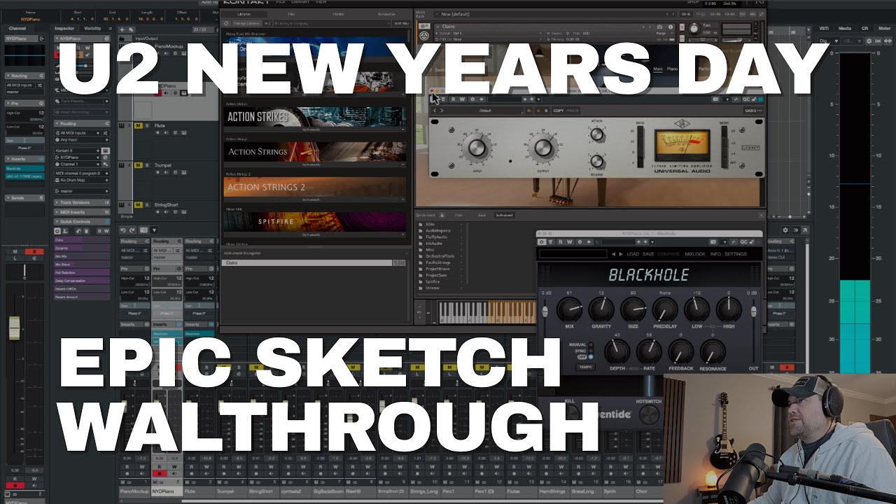 Sketching U2 New Years Day, Epic Orchestral Mockup (CSS, CSB, Albion One)