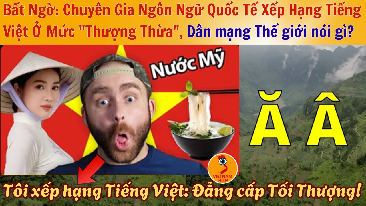 Bất Ngờ Chuyên Gia Ngôn Ngữ Quốc Tế Xếp Hạng Tiếng Việt Ở Mức Thượng Thừa, Dân mạng Thế giới nói gì
