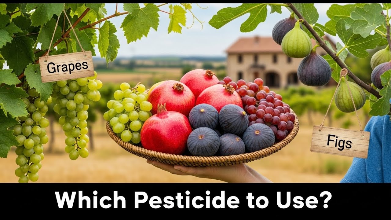 Today I Visited My Farmhouse  | Grapes Pomegranates Figs | Which Pesticide to Use?
