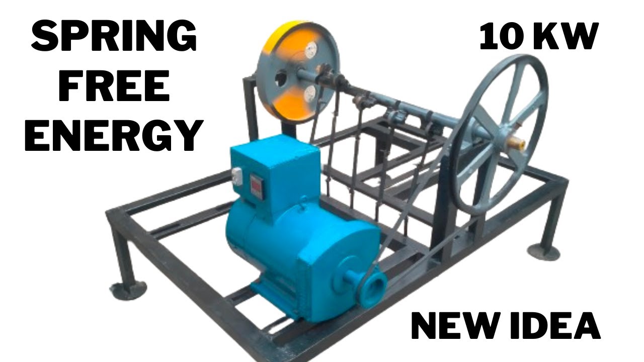 Build Flywheel Spring Machine Make Electricity Free Energy Generator 220V 10 KW Alternator