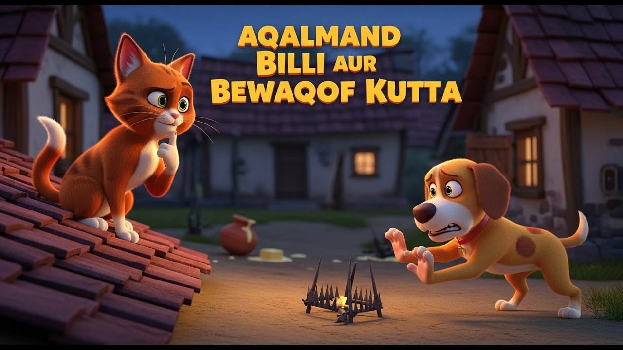 Aqalmand billi aur bewakoof kutta | Kids Cartoon | Cartoon Stories for Kids | urdu hindi