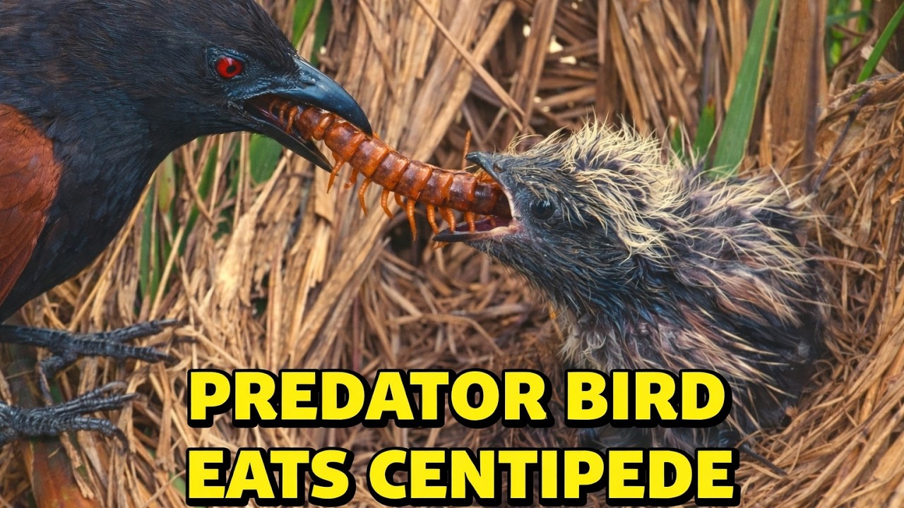 Extreme Bird Feeding: Centipede as Food for Hungry Chicks Part 6
