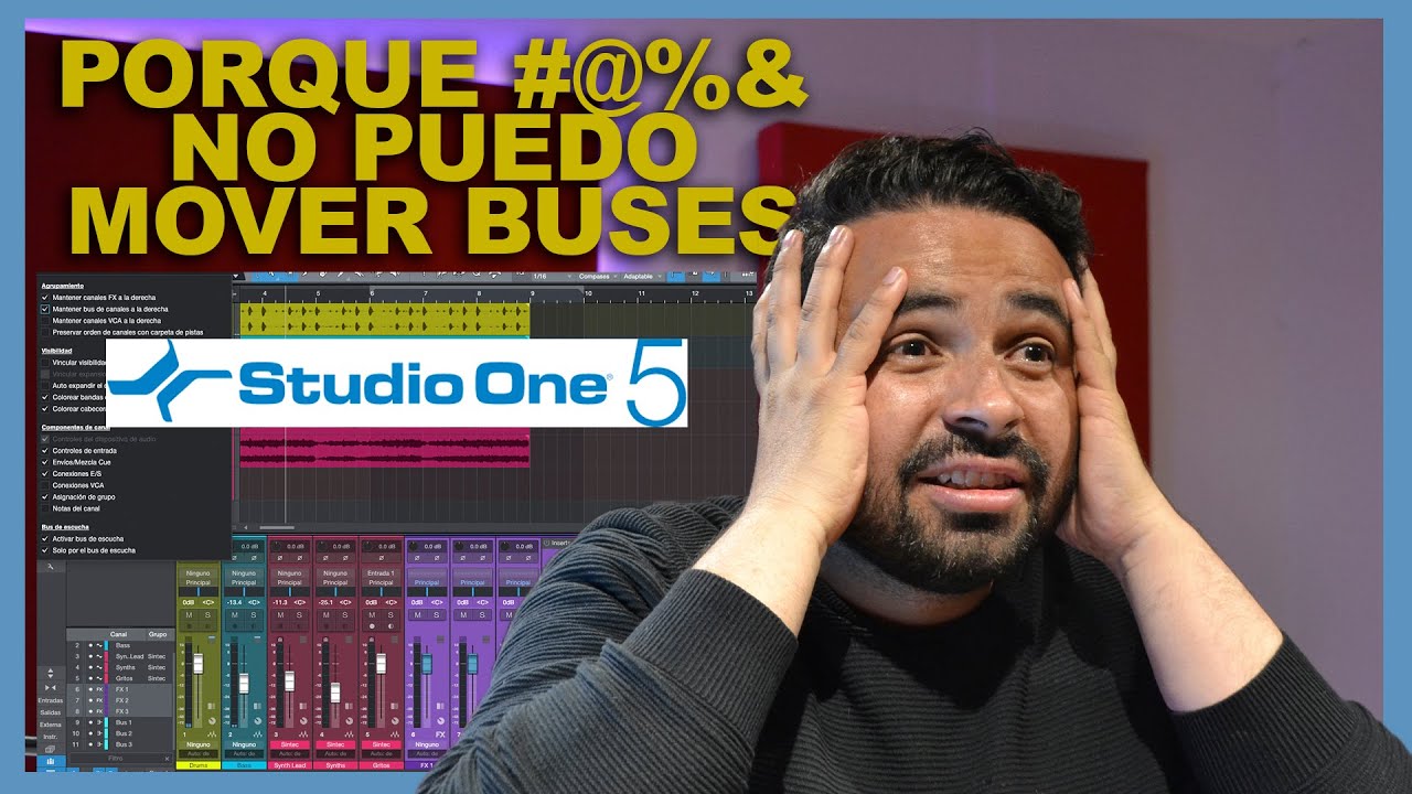 STUDIO ONE 5 - COMO MOVER LOS CANALES DE BUSS Y FX en la ventana MIX - Mostrar canales fx en edición