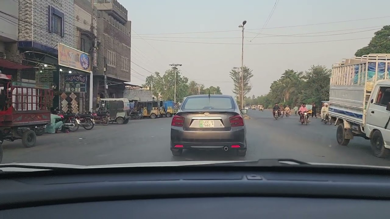 Sadar Bazar to Gulberg | POV car | Faisalabad | 4k 60fps | no talk | real voice