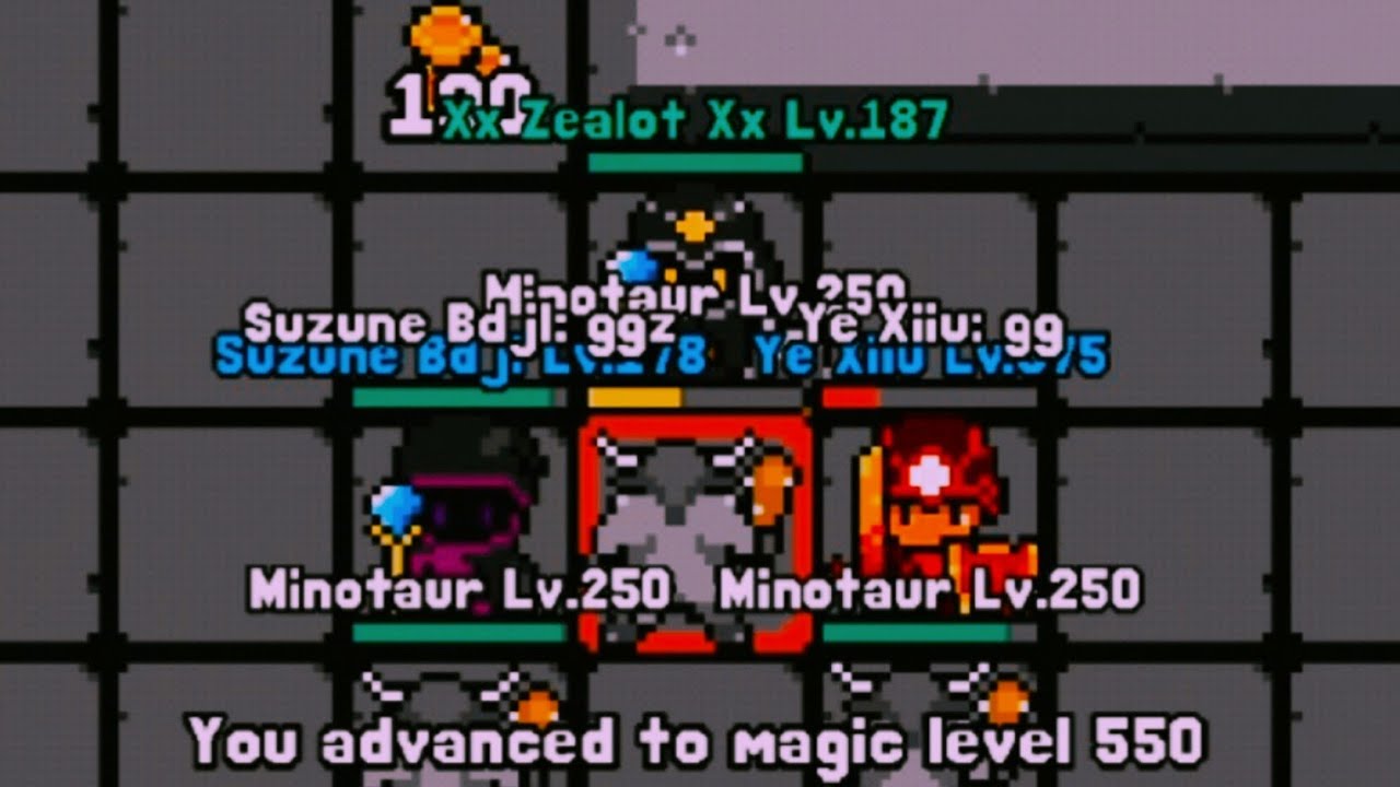 Rucoy Online: Zealot (lvl 187) advanced to magic lvl 550!