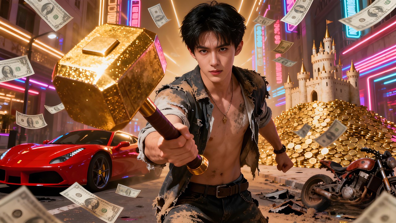 【神锤少年】一锤下去废铁變超跑！撿到河神暴擊錘，給兄弟覺醒讀心術，從窮小子到千億帝國掌門人！這開掛人生太燃了！