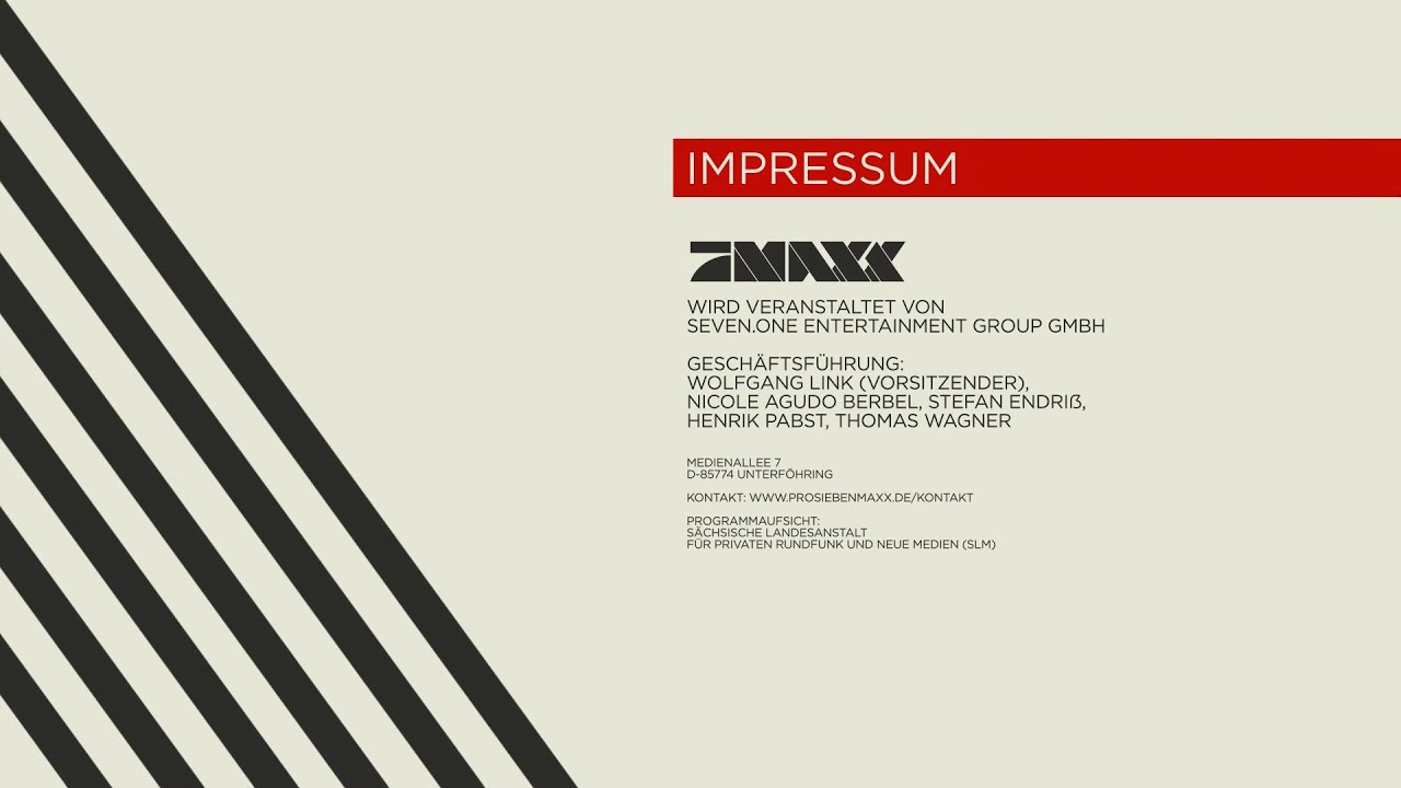 Pro7Maxx HD - Impressum + Übergang (2023)