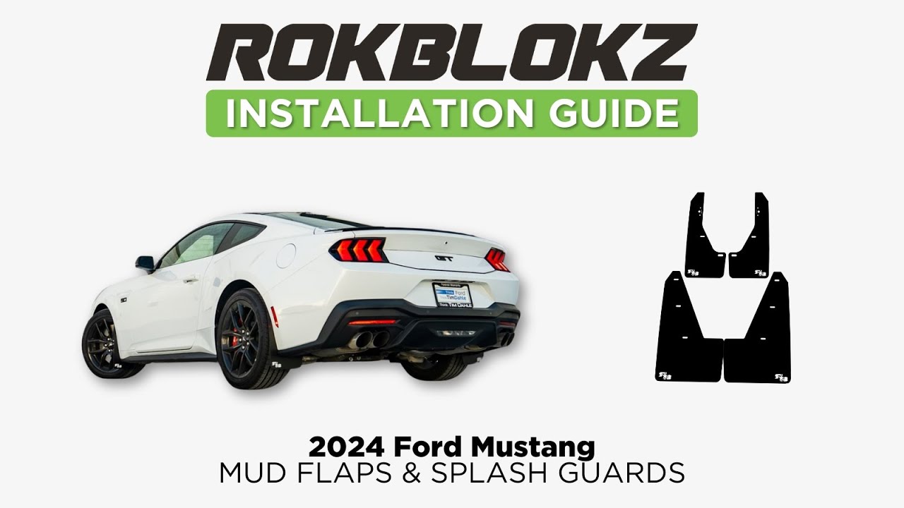 2024+ Ford Mustang:  How to install Rokblokz Rally Style Mud Flaps & Splash Guards