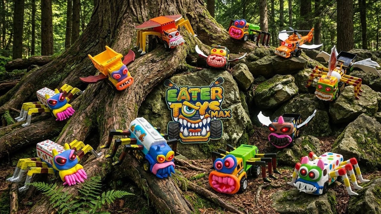 Upgrade RC LIGHTNING MCQUEEN EATER Monster Percy Spider, Monster Mcqueen Monster Truck Police Car