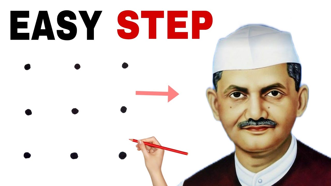 How to draw Lal Bahadur Shastri Drawing // Independence day drawing // Freedom fighter drawing