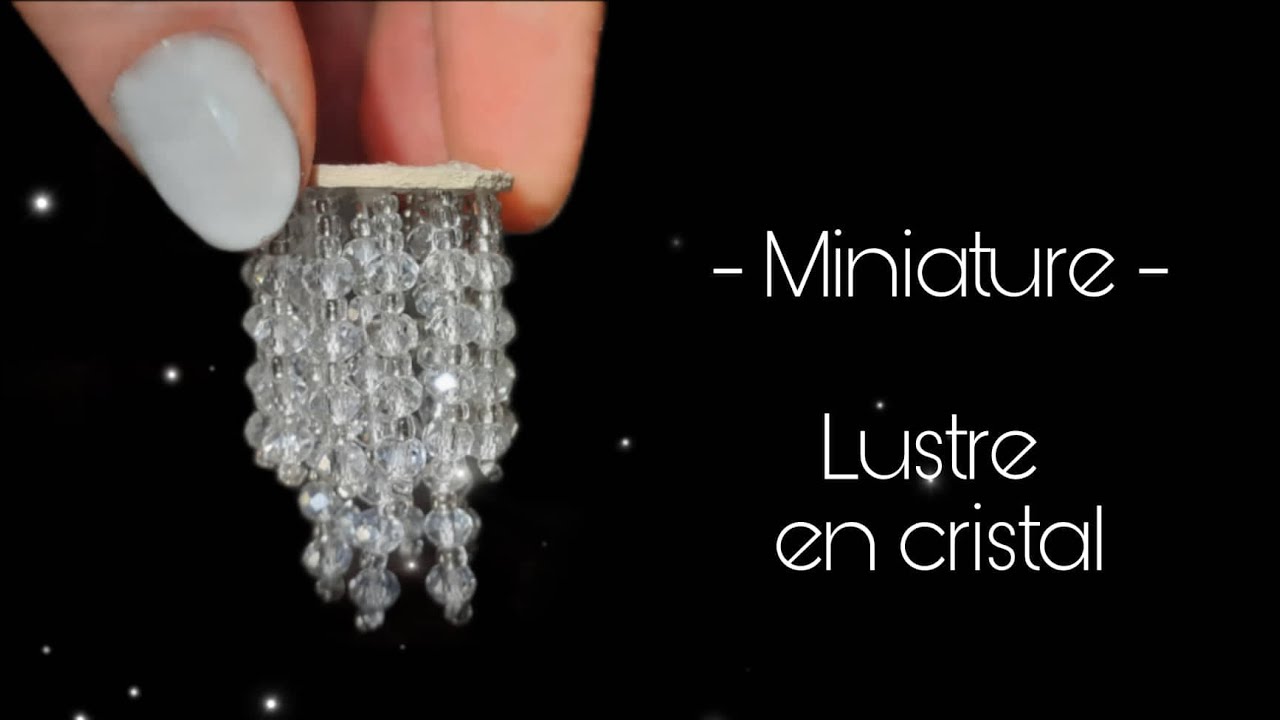 [ DIY ] MINIATURE CRYSTAL CHANDELIER . LUSTRE EN CRISTAL.ثرية #miniature #yami_light_house.