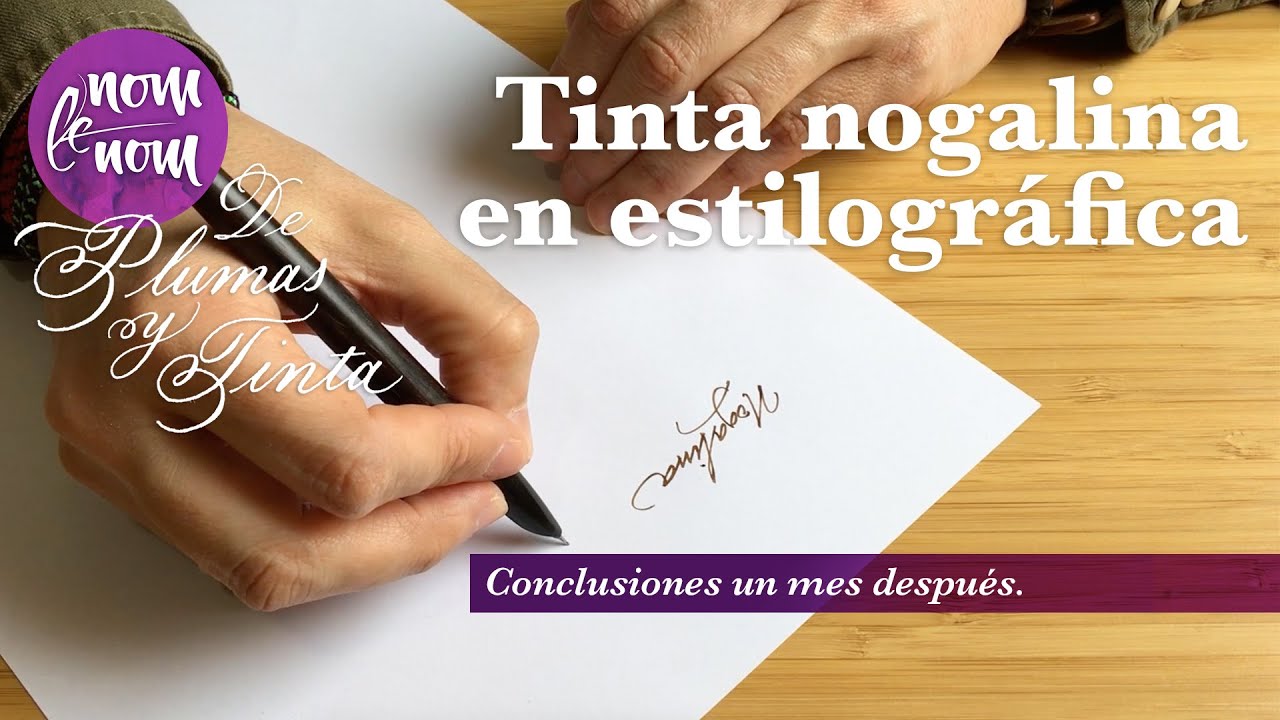 Usando #tinta #nogalina en #estilográfica. Conclusiones un mes después.