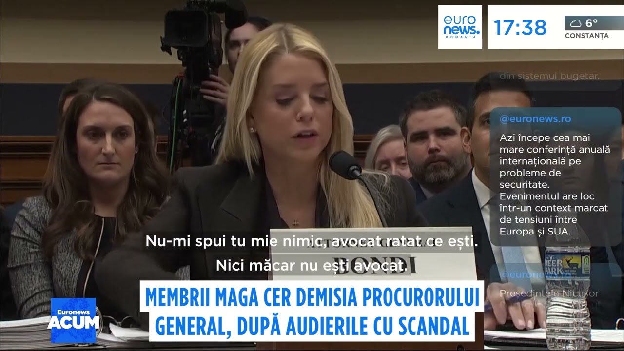 Procurorul general Pam Bondi criticată dur pentru apărarea lui Trump în cazul Epstein
