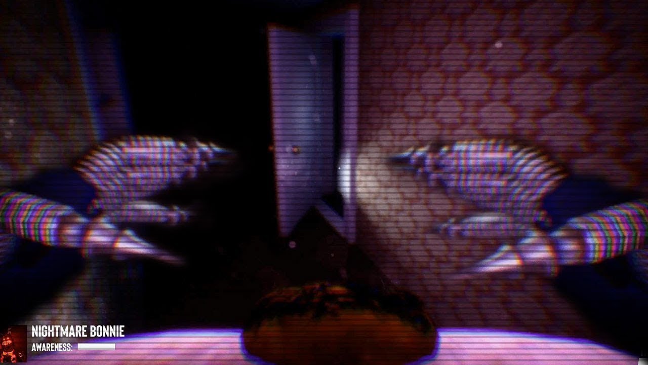 JUGANDO COMO NIGHTMARE BONNIE ATACANDO AL GUARDIA DE SEGURIDAD / FNAF SIMULATOR