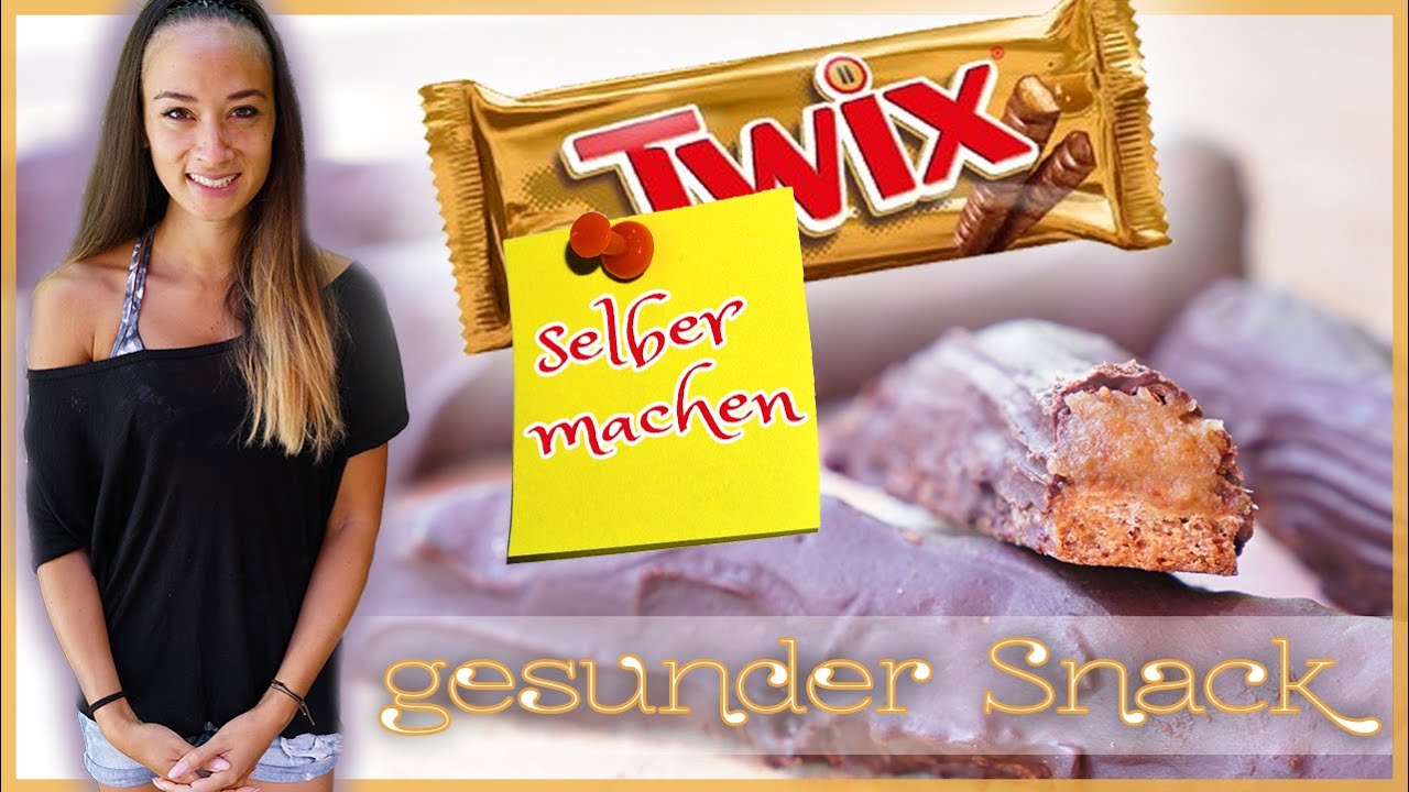 Twix selber machen - Gesunder Snack - DIY Rezept - Mit Kalorienangabe - Einfach Backen