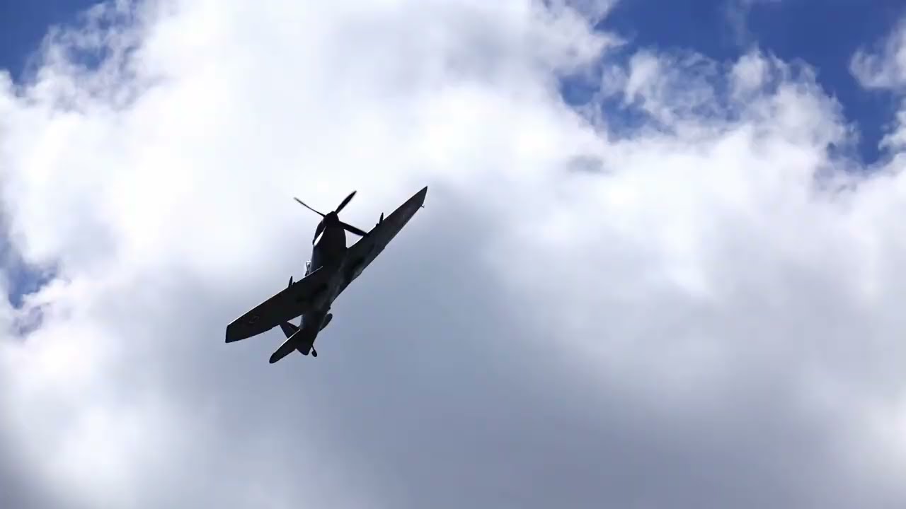 BBMF Spitfire Mark XVI TE311 over Santa Pod