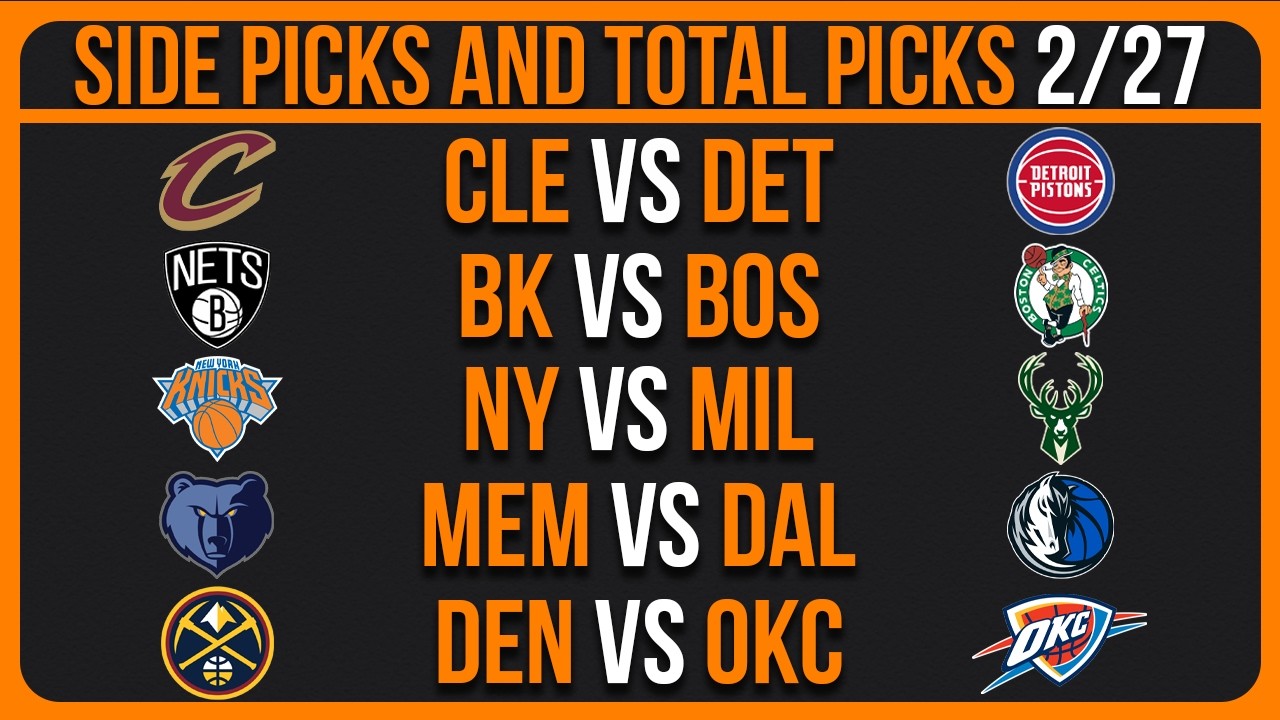 NBA Picks Today Friday 2/27/26 NBA Picks and Predictions | NBA Predictions Today | NBA Bets Today