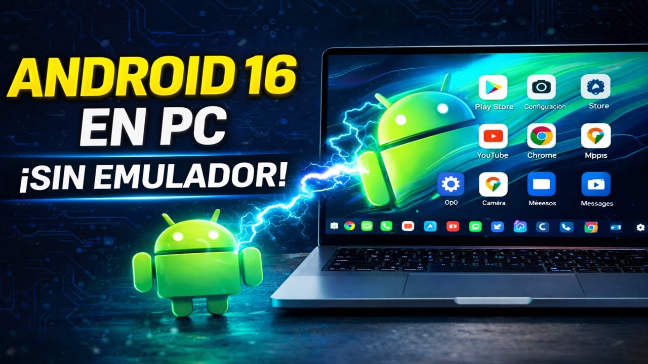 😎 Nuevo Android 16 con Google Play y se instala sin emulador de terceros ✅
