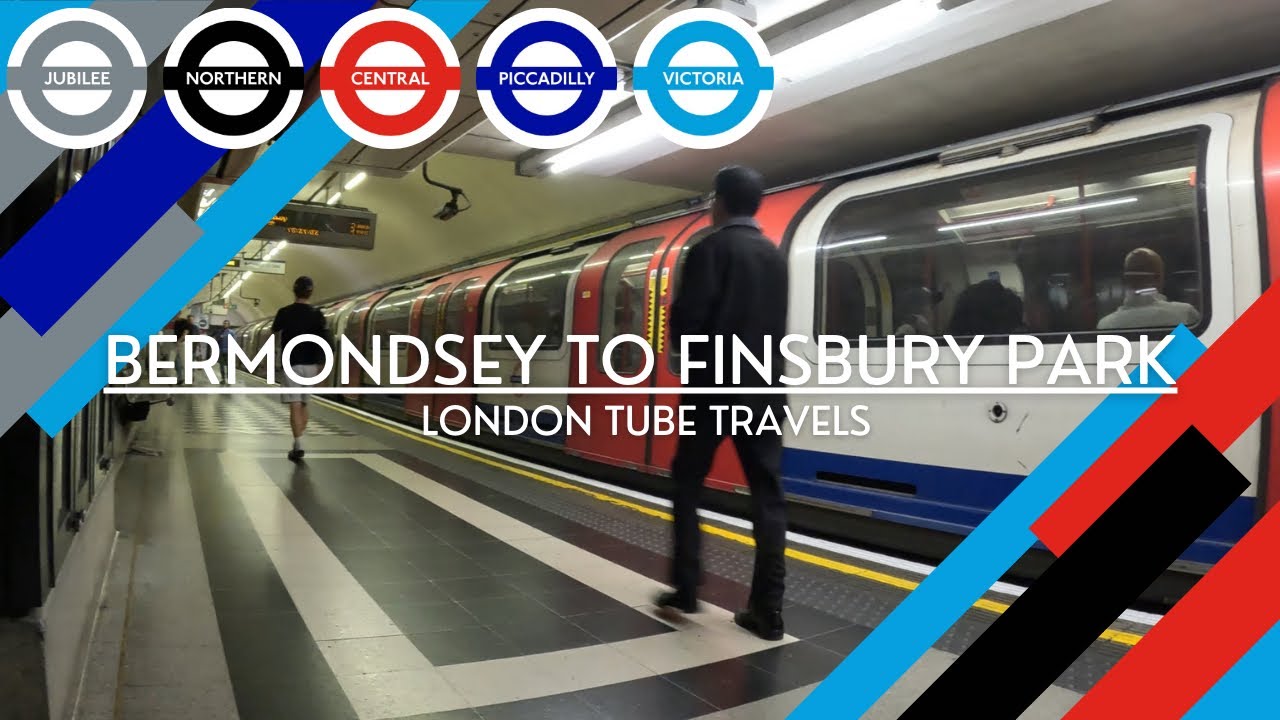 London Tube Journey on Jubilee Line, Northern Line, Central Line, Piccadilly Line and Victoria Line