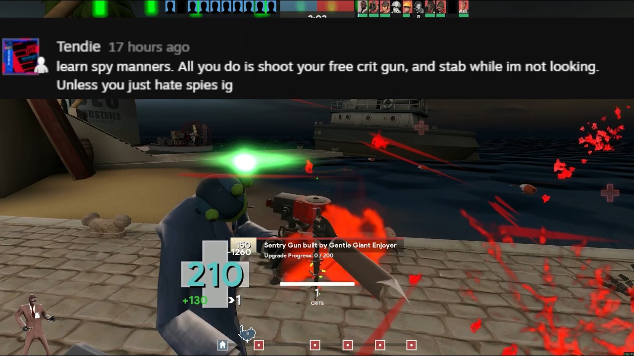 Provoking players as tuxedo man from TF2 (9 sub special)