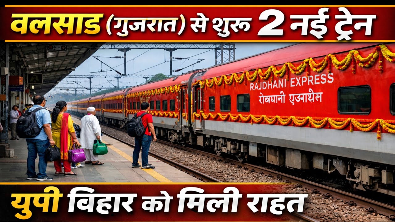 गुजरात वलसाड से चलेगी यूपी बिहार के लिए समर ट्रेन। टाइम टेबल रूट जारी हुआ। summer special train