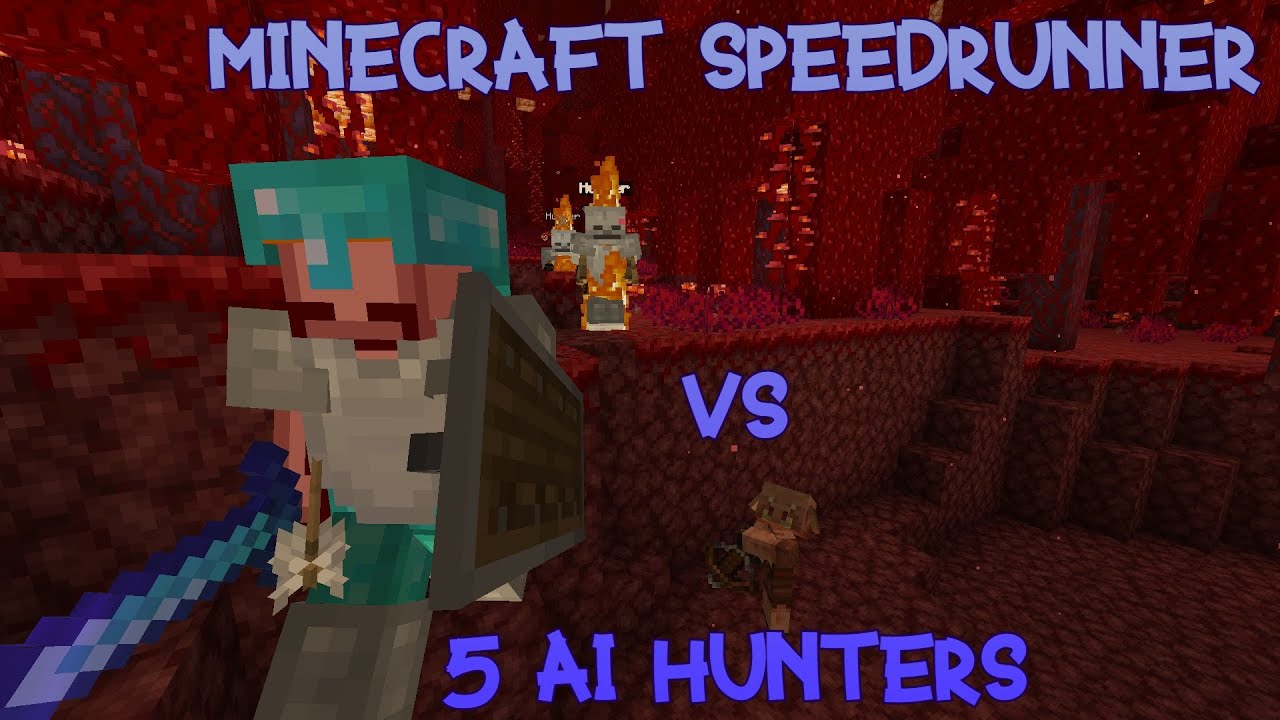 Minecraft Speedrunner Vs 5 AI Hunters