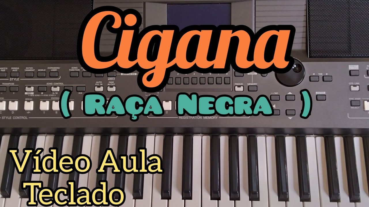 Solo Fácil no teclado 🎹  / Cigana (Raça Negra).Como tocar a Introdução muito fácil, com as Cifras.