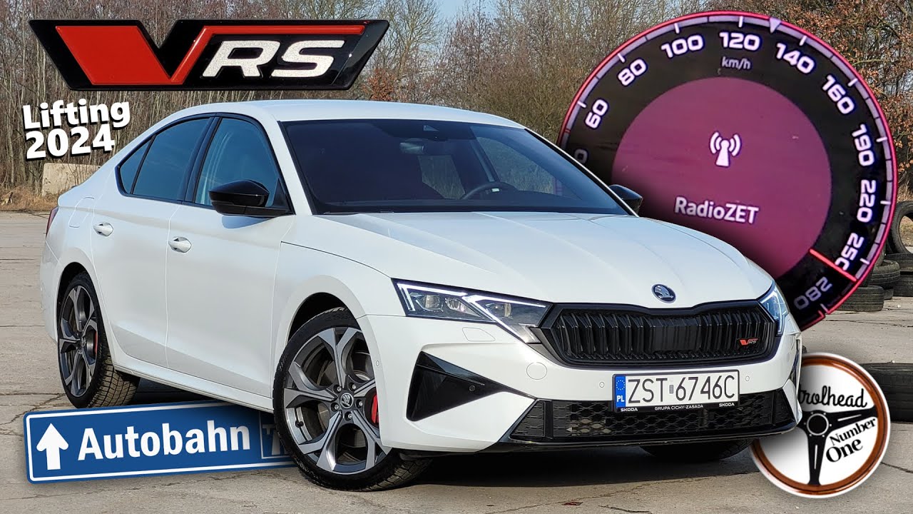 2024 Škoda Octavia RS (265 KM) | V-max, 0-100, 100-200, 200-250 km/h, Prezentacja, Autobahn. | 4K
