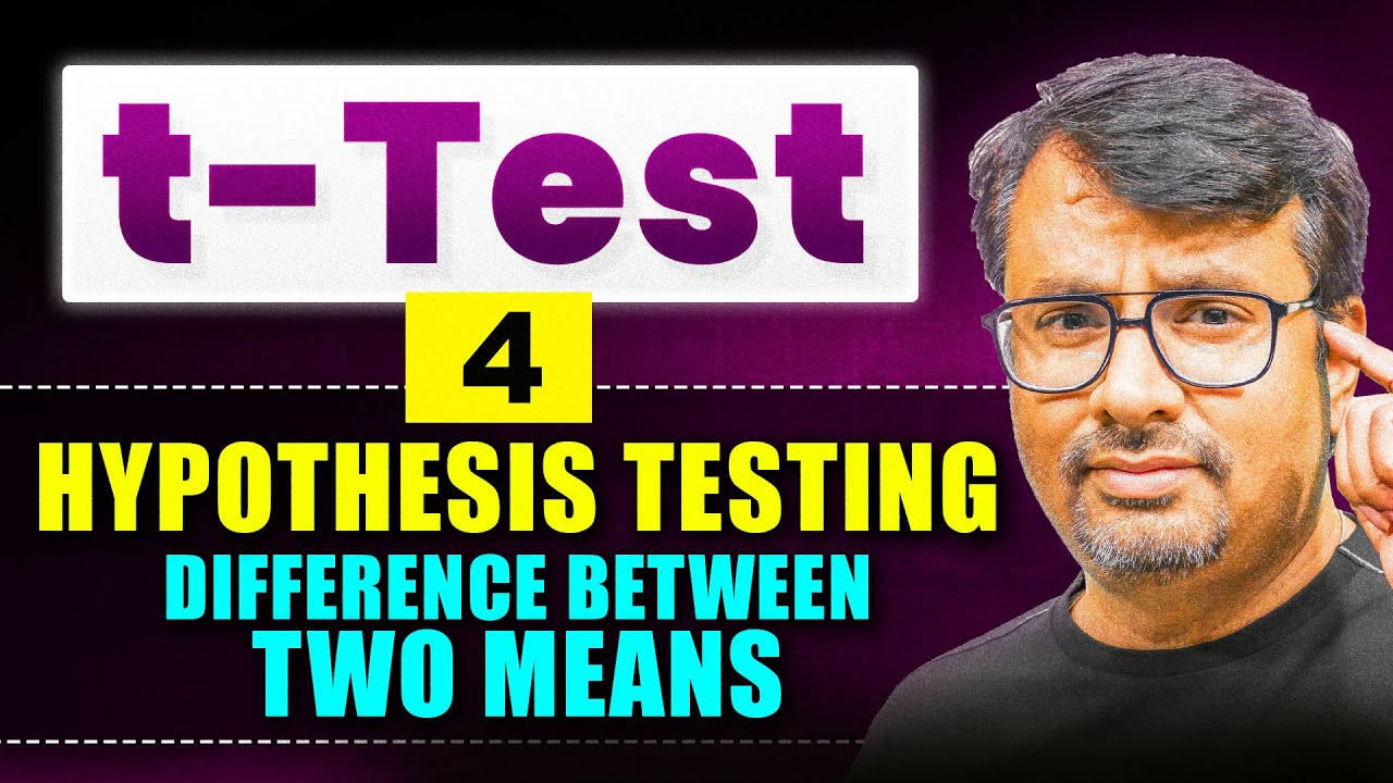 t - Test | Difference Between Two Means | Hypothesis Testing Step by Step | By GP Sir