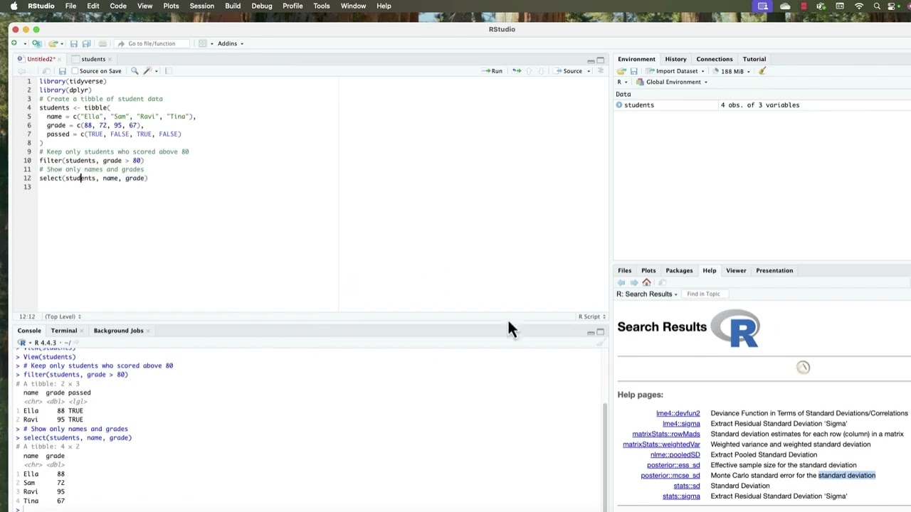 Rstudio: Data Manipulation with dplyr &ndash; Filter, Select, Mutate, Arrange